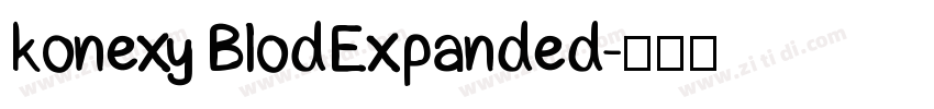 konexy BlodExpanded字体转换